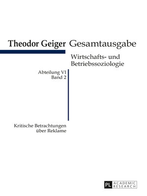 cover image of Kritische Betrachtungen über Reklame